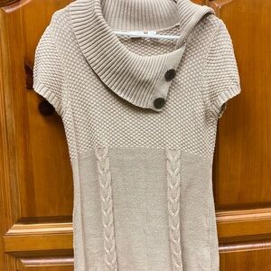 Cato Cream Short-Sleeve Cowl Neck Sweater